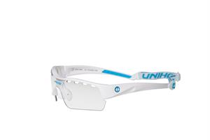 Unihoc Junior floorball briller til unge - Victory junior, hvid/blå