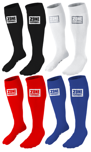 Floorball strømper - Zone Super - Ensfarvede lange sokker (str. 31-46)