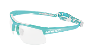Sportsbriller - Unihoc floorball briller til unge - Energy junior, turkis/hvid